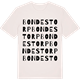 Vintage White t-shirt med Bondestorp ordlek t-shirt