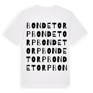 Bondetorp ordlek t-shirt – ekologisk bomull t-shirt från Pinshirt