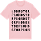Pink Cotton t-shirt med Bondstorp ordlek t-shirt
