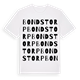 White t-shirt med Bondstorp ordlek t-shirt