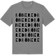 Mid Heather Gray t-shirt med Bönered ordlek t-shirt