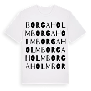 Borgaholm ordlek t-shirt – ekologisk bomull t-shirt från Pinshirt