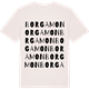 Vintage White t-shirt med Borgamon ordlek t-shirt