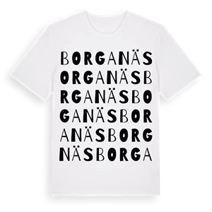 Borganäs ordlek t-shirt – ekologisk bomull t-shirt från Pinshirt