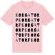 Pink Cotton t-shirt med Borgatorp ordlek t-shirt