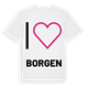 Jag älskar Borgen t-shirt stort tryck