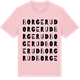 Pink Cotton t-shirt med Borgerud ordlek t-shirt