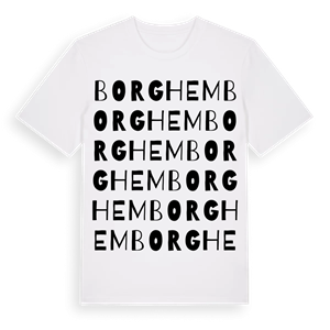 Borghem ordlek t-shirt – ekologisk bomull t-shirt från Pinshirt