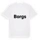 White t-shirt med Borgs fetstil t-shirt