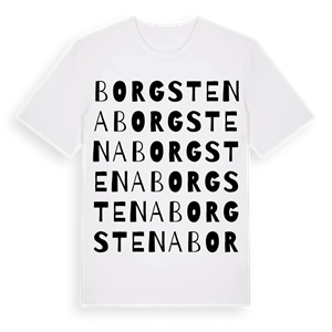 Borgstena ordlek t-shirt – ekologisk bomull t-shirt från Pinshirt