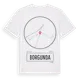 White t-shirt med Borgunda t-shirt