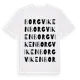 White t-shirt med Borgviken ordlek t-shirt