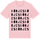 Pink Cotton t-shirt med Börjes ordlek t-shirt