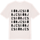 Vintage White t-shirt med Börjes ordlek t-shirt