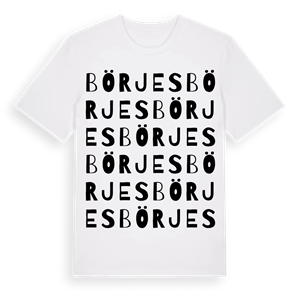 Börjes ordlek t-shirt – ekologisk bomull t-shirt från Pinshirt