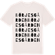 Vintage White t-shirt med Börjesgården ordlek t-shirt