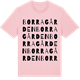 Pink Cotton t-shirt med Borragården ordlek t-shirt