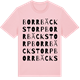 Pink Cotton t-shirt med Borrbäckstorp ordlek t-shirt