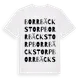 White t-shirt med Borrbäckstorp ordlek t-shirt