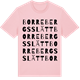 Pink Cotton t-shirt med Borrebergsslätt ordlek t-shirt