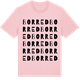 Pink Cotton t-shirt med Borred ordlek t-shirt