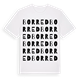 White t-shirt med Borred ordlek t-shirt