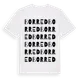 White t-shirt med Borred ordlek t-shirt