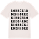Vintage White t-shirt med Borregården ordlek t-shirt