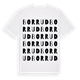 Borrud ordlek t-shirt