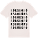 Vintage White t-shirt med Börsbo ordlek t-shirt