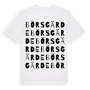 Börsgärde ordlek t-shirt – ekologisk bomull t-shirt från Pinshirt