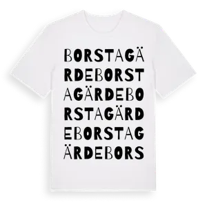 Borstagärde ordlek t-shirt – ekologisk bomull t-shirt från Pinshirt