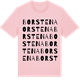 Pink Cotton t-shirt med Borstena ordlek t-shirt