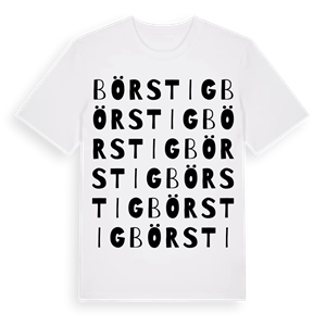 Börstig ordlek t-shirt – ekologisk bomull t-shirt från Pinshirt