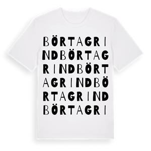 Börta grind ordlek t-shirt – ekologisk bomull t-shirt från Pinshirt