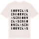 Vintage White t-shirt med Borvekasen ordlek t-shirt