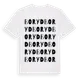 White t-shirt med Boryd ordlek t-shirt