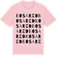 Pink Cotton t-shirt med Bosared ordlek t-shirt