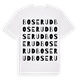 White t-shirt med Boserud ordlek t-shirt