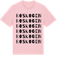 Pink Cotton t-shirt med Boskogen ordlek t-shirt