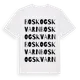 White t-shirt med Boskogskvarn ordlek t-shirt