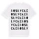 White t-shirt med Boslycke ordlek t-shirt