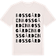Vintage White t-shirt med Bossgården ordlek t-shirt