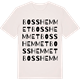 Vintage White t-shirt med Bosshemmet ordlek t-shirt