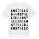 White t-shirt med Boställena ordlek t-shirt