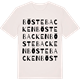 Vintage White t-shirt med Böstebacken ordlek t-shirt