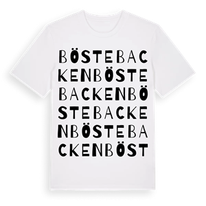 Böstebacken ordlek t-shirt – ekologisk bomull t-shirt från Pinshirt