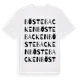 White t-shirt med Böstebacken ordlek t-shirt