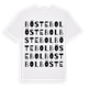 White t-shirt med Böstebol ordlek t-shirt