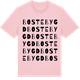 Pink Cotton t-shirt med Bostebygd ordlek t-shirt